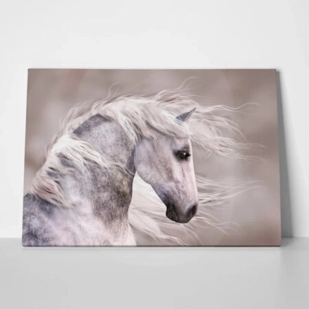 Πινακας σε καμβά GREY HORSE DIGITAL PAINT