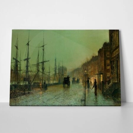 Πινακας σε καμβά JOHN ATKINSON - SHIPPING ON THE CLYDE
