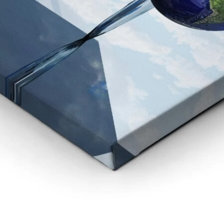 Πινακας σε καμβά NEWTONS CRADLE EARTH 1 - Επιστημη και Υγεια Sticky 1