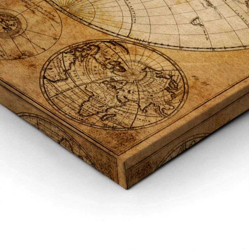Πινακας σε καμβά OLD WORLD MAP 1746