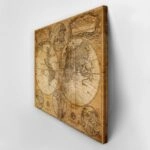 Πινακας σε καμβά OLD WORLD MAP 1746