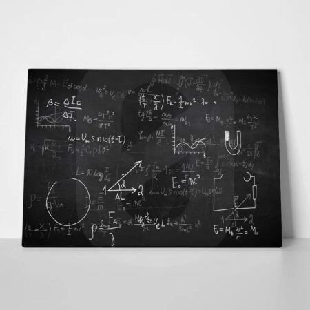 Πινακας σε καμβά PHYSICAL FORMULAS CHALKBOARD - Επιστημη και Υγεια