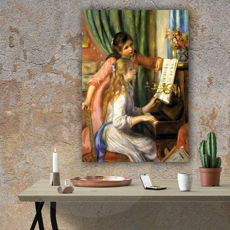 Πινακας σε καμβά RENOIR - YOUNG GIRLS AT THE PIANO