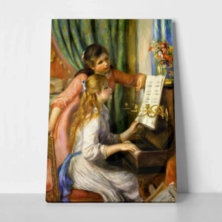 Πινακας σε καμβά RENOIR - YOUNG GIRLS AT THE PIANO - Pierre Auguste Renoir Sticky 1