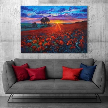 Πινακας Σε Καμβά POPPY SUNSET