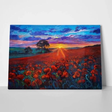 Πινακας Σε Καμβά POPPY SUNSET - Παπαρουνες Sticky 1