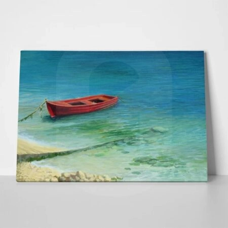 Πινακας σε καμβά RED FISHING BOAT