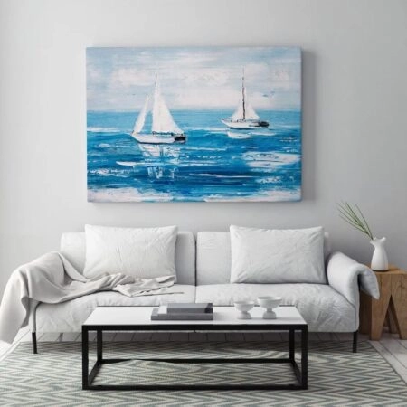 Πινακας σε καμβά SAILBOATS OIL PAINTING