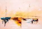 Πινακας σε καμβά SAILING BOATS OIL PAINTING 2