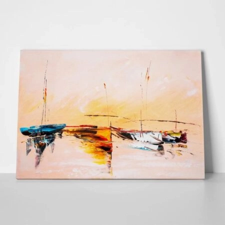 Πινακας σε καμβά SAILING BOATS OIL PAINTING 2 - Βαρκες και Καραβια Sticky 1
