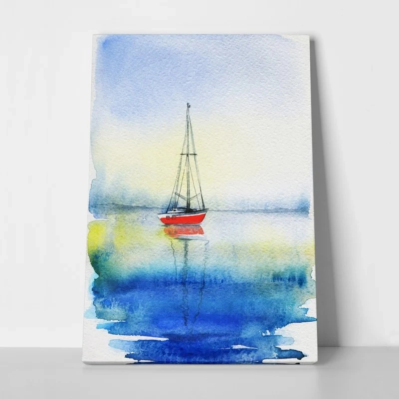 Πινακας σε καμβά SEA WATERCOLOR PAINTING