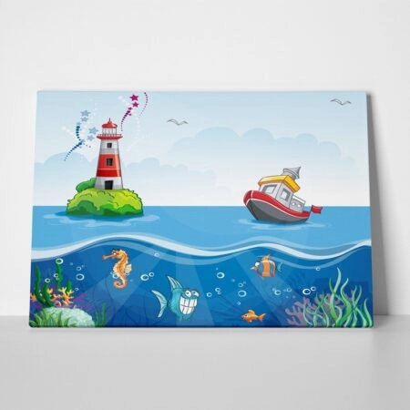 Πινακας σε καμβά SHIP AT SEA