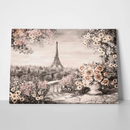 Πινακας σε καμβά SUMMER IN PARIS SEPIA