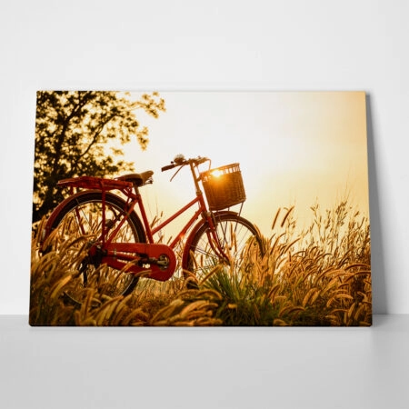 Πινακας σε καμβά SUNSET BIKE - Ποδηλατα Sticky 1