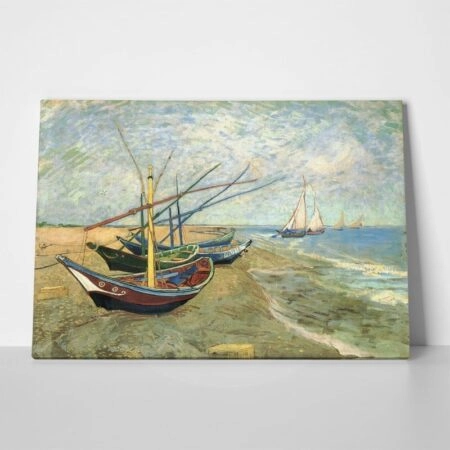 Πινακας σε καμβά VAN GOGH - FISHING BOATS ON THE BEACH AT SAINTES-MARIES - Vincent Van Gogh Sticky 1