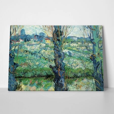 Πινακας σε καμβά VAN GOGH - ORCHARD IN BLOSSOM WITH VIEW OF ARLES