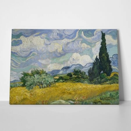 Πινακας σε καμβά VAN GOGH - WHEAT FIELD WITH CYPRESS TREES - Vincent Van Gogh Sticky 1