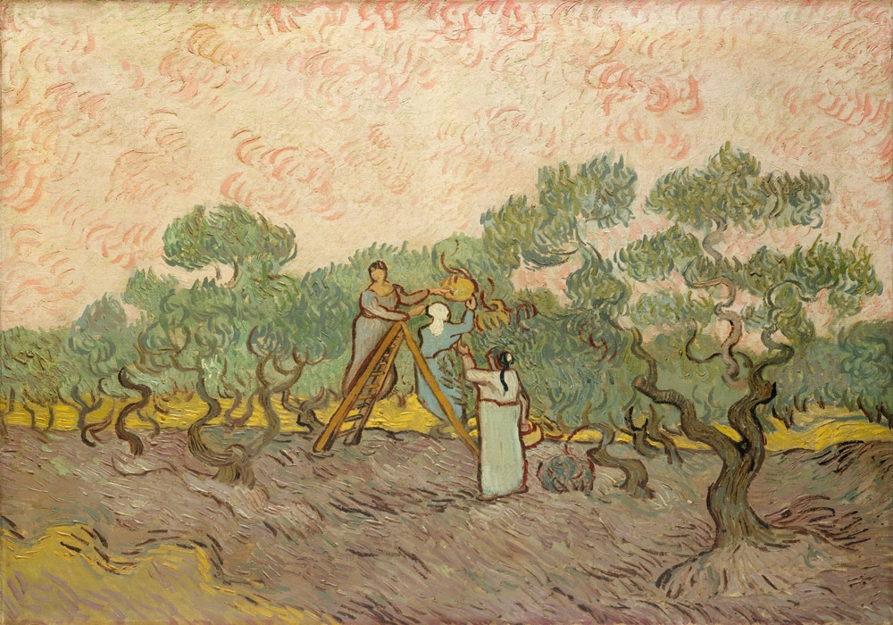 Πινακας σε καμβά VAN GOGH - WOMEN PICKING OLIVES