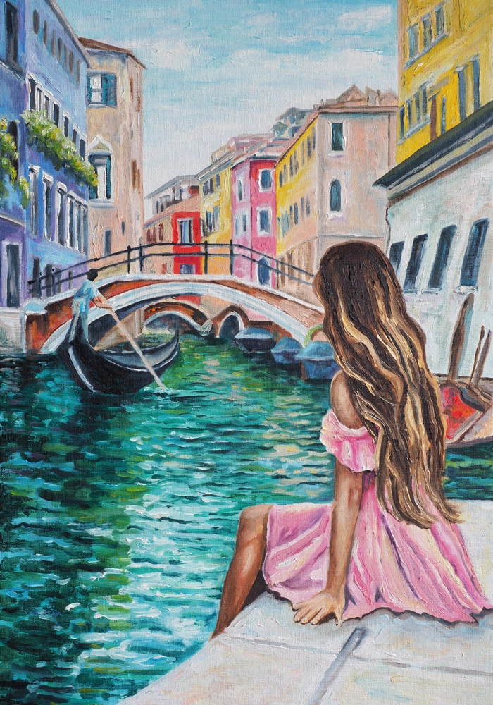 Πινακας σε καμβά VENICE GIRL