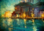 Πινακας σε καμβά VENICE OIL PAINTING ON PLYWOOD