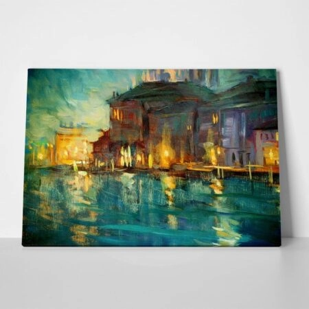 Πινακας σε καμβά VENICE OIL PAINTING ON PLYWOOD - Εργα Τεχνης