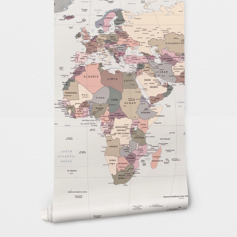 Αυτοκόλλητη Ταπετσαρία τοίχου WORLD MAP