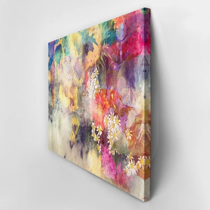 Πινακας σε καμβά ABSTRACT WATERCOLOR SUNFLOWERS