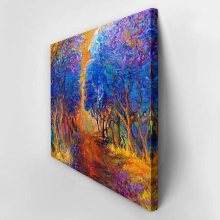 Πινακας σε καμβά AUTUMN FOREST PAINTING - Υπαιθρος Sticky 3