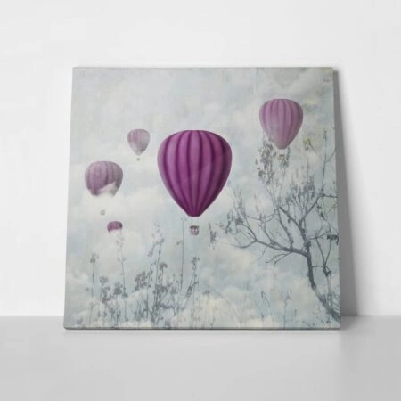 Πίνακας σε καμβά BALLOONS IN THE CLOUDS - Αεροπλανα - Εναερια Sticky 1