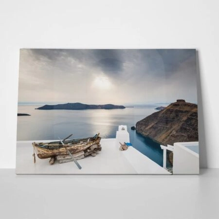 Πινακας σε καμβά BEAUTIFUL SUNSET ON SANTORINI ISLAND GREECE