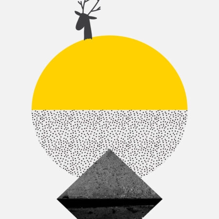 Πινακας σε καμβά DEER GEOMETRIC ART - Εργα Τεχνης Sticky 5