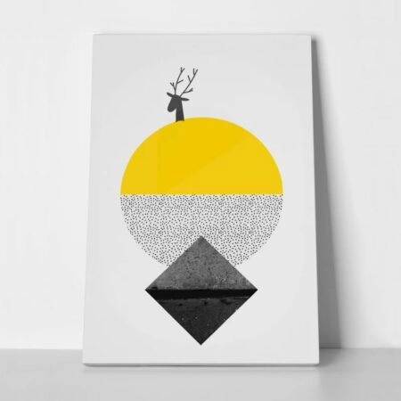 Πινακας σε καμβά DEER GEOMETRIC ART - Εργα Τεχνης Sticky 1
