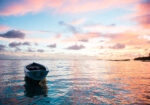 Πινακας σε καμβά FISHERMAN'S BOAT DURING SUNRISE