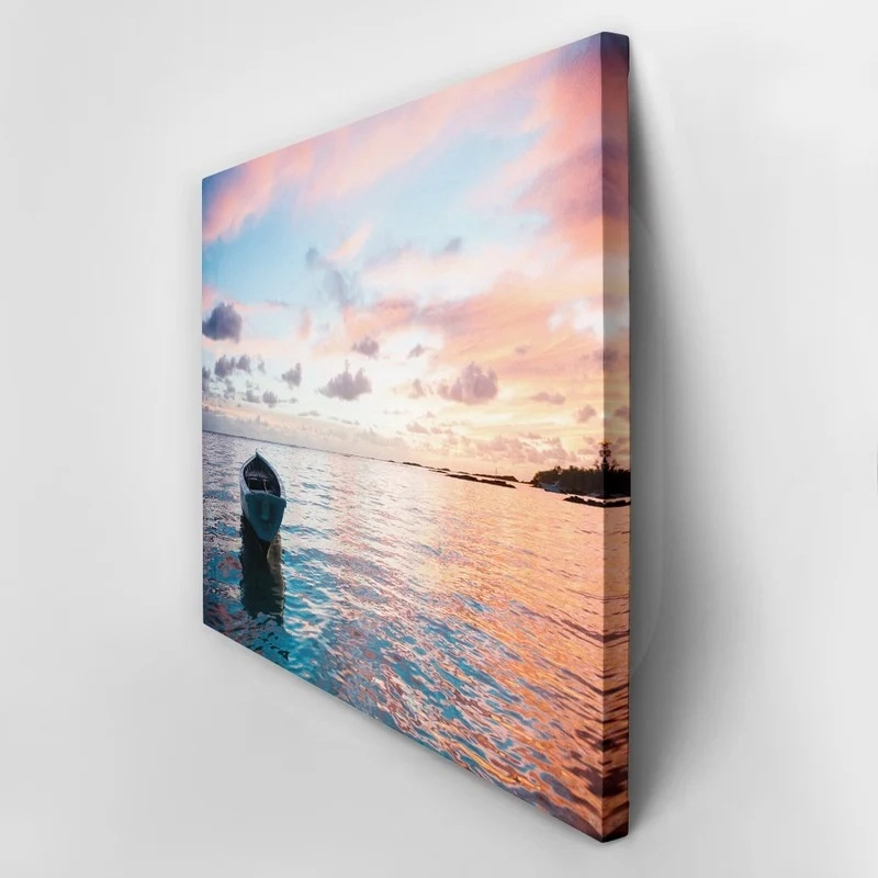 Πινακας σε καμβά FISHERMAN'S BOAT DURING SUNRISE