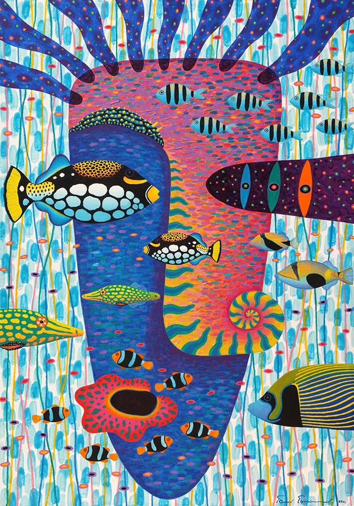 Πινακας σε καμβά FISHES HAPPINESS PAINTING