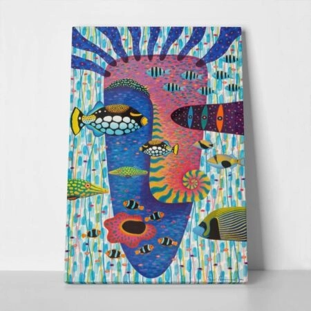 Πινακας σε καμβά FISHES HAPPINESS PAINTING