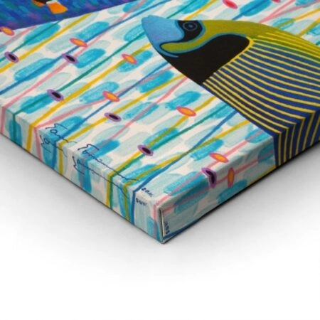 Πινακας σε καμβά FISHES HAPPINESS PAINTING - Αφηρημενα και Abstract Sticky 1