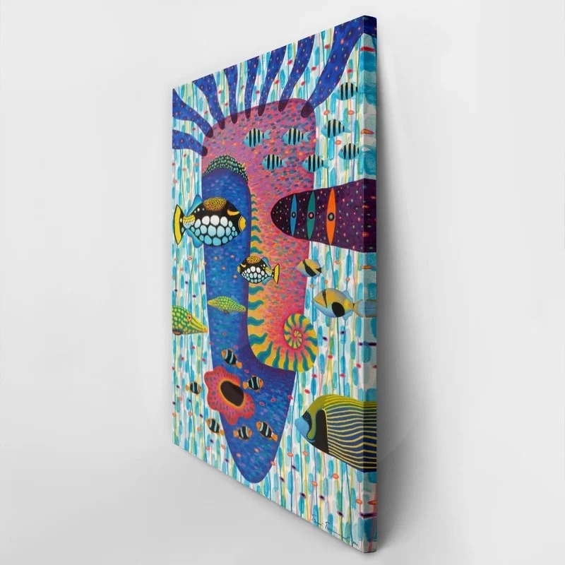 Πινακας σε καμβά FISHES HAPPINESS PAINTING
