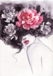 Πινακας σε καμβά FLORAL WOMAN 1