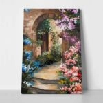 Πινακας σε καμβά FLOWERS AROUND THE TERRACE