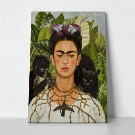 Πινακας σε καμβά FRIDA KAHLO - SELF PORTRAIT WITH NECKLACE OF THORNS - Frida Kahlo Sticky 1