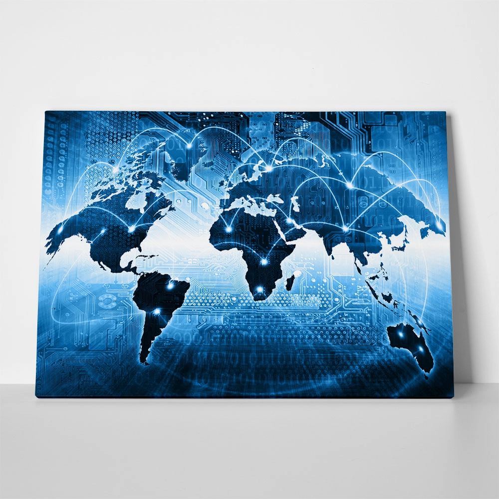 Πινακας σε καμβά GLOBAL INTERNET