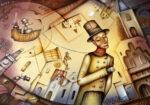 Πινακας σε καμβά GULLIVER AND LILLIPUTIANS