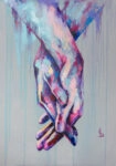 Πινακας σε καμβά HOLDING HANDS OIL PAINTING