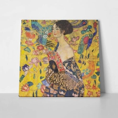 Πινακας σε καμβα KLIMT - DAME DIM FACHER - Gustav Klimt Sticky 1