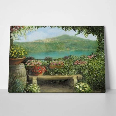 Πινακας σε καμβά LAKE GARDEN