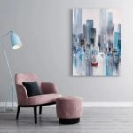 Πινακας σε καμβά MANHATTAN BAY OIL PAINTING