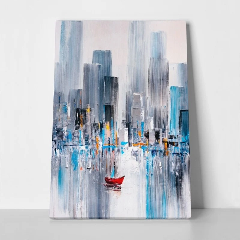 Πινακας σε καμβά MANHATTAN BAY OIL PAINTING