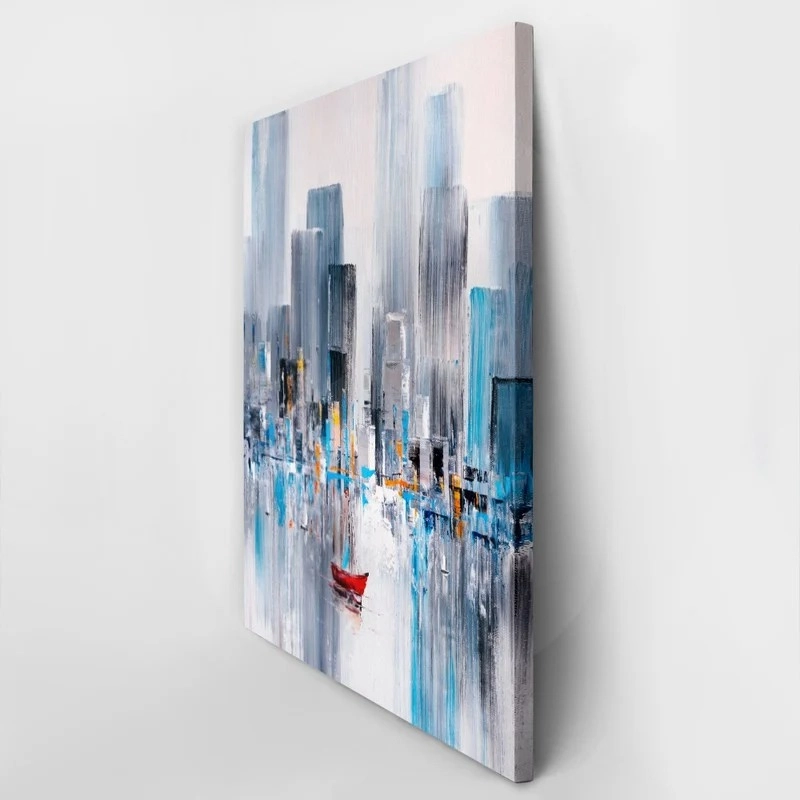 Πινακας σε καμβά MANHATTAN BAY OIL PAINTING