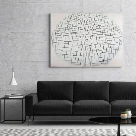 Πινακας σε καμβά MONDRIAN - COMPOSITION 10 IN BLACK AND WHITE